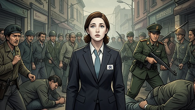 A Journalist Sees the Attack from "Afterburn". A Journalist Sees the Attack The camera is among the crowd Drake and her crew are present when gunmen attack the transfer ceremony.