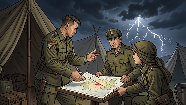 A General Divides His Staff from "Afterburn". A General Divides His Staff Loyalty is uncertain Dmitriev questions his aide about whether officers and sailors support Boychenko's plan.