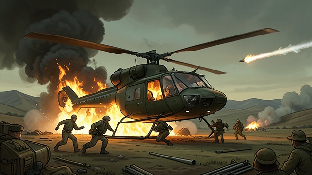 The Shootdown Exposes the Gap from "Afterburn". The Shootdown Exposes the Gap Friendly fire occurs The Sidewinder damages the American Black Hawk, which crashes while its crew tries to save the aircraft.