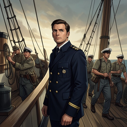 A Commander Becomes a Witness from "Afterburn". This flow traces Matthew Magruder's movement from skeptical observer to field leader and finally to the captain responsible for bringing the carrier home.