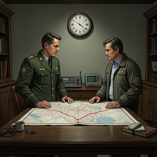 The American Command Debate from "Afterburn". This flow traces the conflict between civilian political goals and military concerns over placing American forces under United Nations operational control.