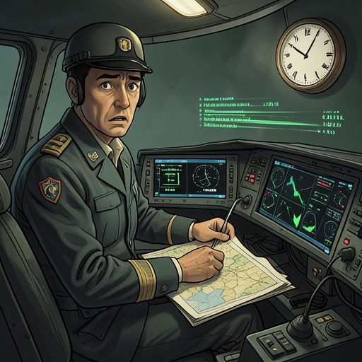 Aircrew Versus the No-Fly Zone from "Afterburn". This flow follows how unclear information and restrictive rules turn air policing into a chain of dangerous judgments for the carrier's pilots.