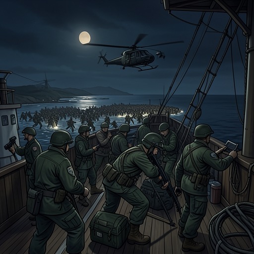 From Rescue to Landing from "Afterburn". This flow follows the shift from extracting the isolated Yalta party to mounting a larger operation at Kerch to secure fuel and support Boychenko's escape.