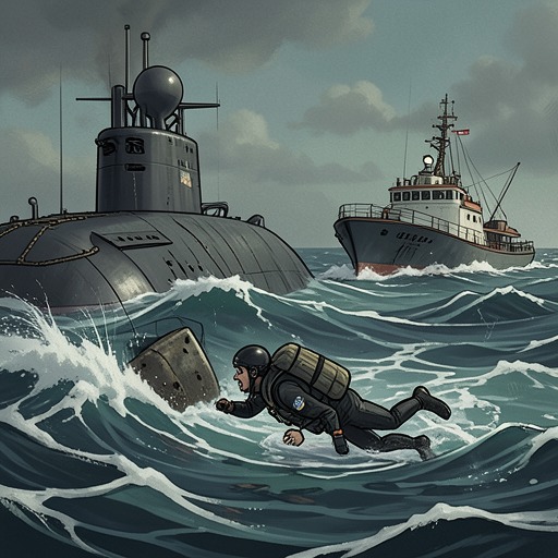 The Submarine Mistake from "Afterburn". This flow follows the tense pursuit of a Russian submarine, the fatal misreading of its decoy, and the rescue that keeps an accident from becoming an immediate…