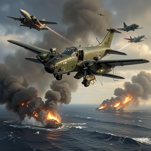 The Battle for Airspace from "Afterburn". This flow traces how ambiguous contacts, electronic warfare, and escalating attacks turn routine interceptions into open combat over the Black Sea.
