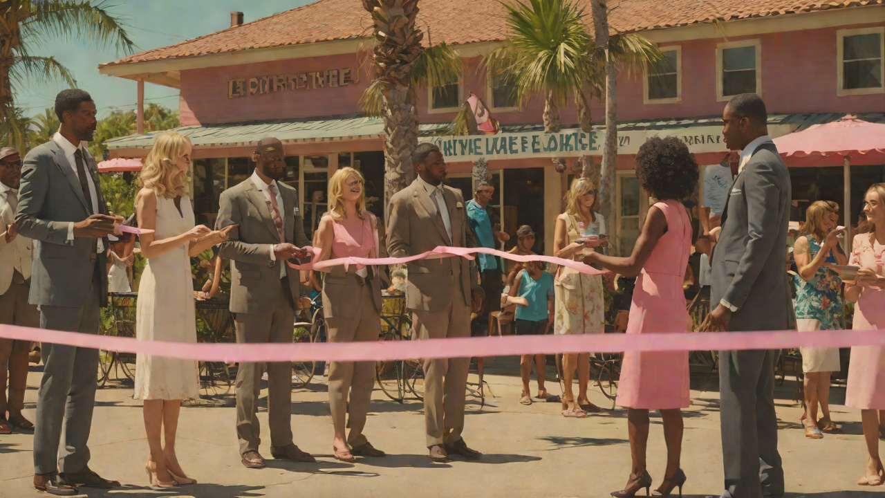 Ribbon Cutting from "Lady in the Lake". Ribbon Cutting Maddie covers the opening of EZ Kleeners' sixth location and confronts Ezekiel Taylor directly about Cleo Sherwood.