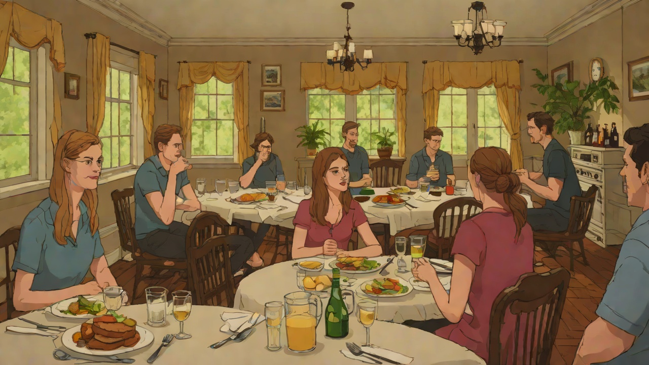 Awkward Wednesday Dinners from "Lady in the Lake". Awkward Wednesday Dinners Maddie and Seth meet weekly at the Suburban House or a chop suey place across the city.