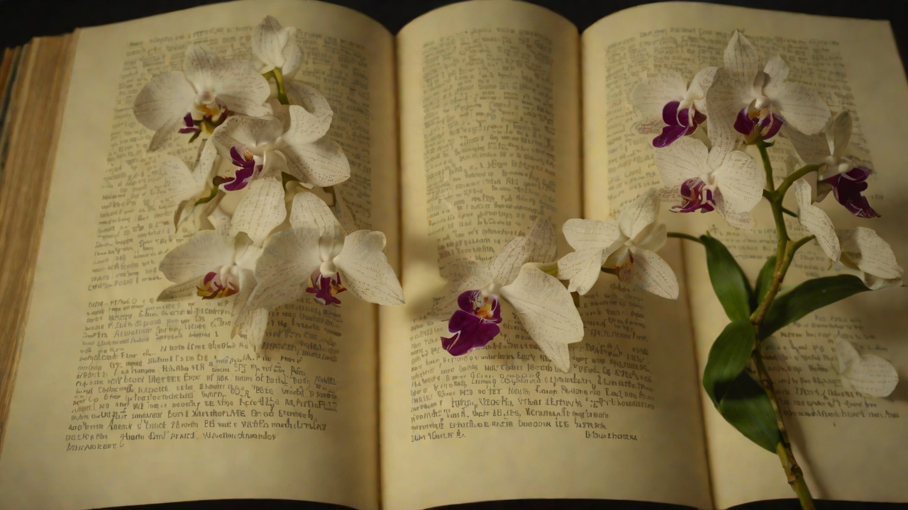 Orchid Kept in Book from "Lady in the Lake". Orchid Kept in Book Wally drives home drunk and finds the pressed corsage orchid he kept for twenty years between pages 242 and 243 of Arch of Triumph.