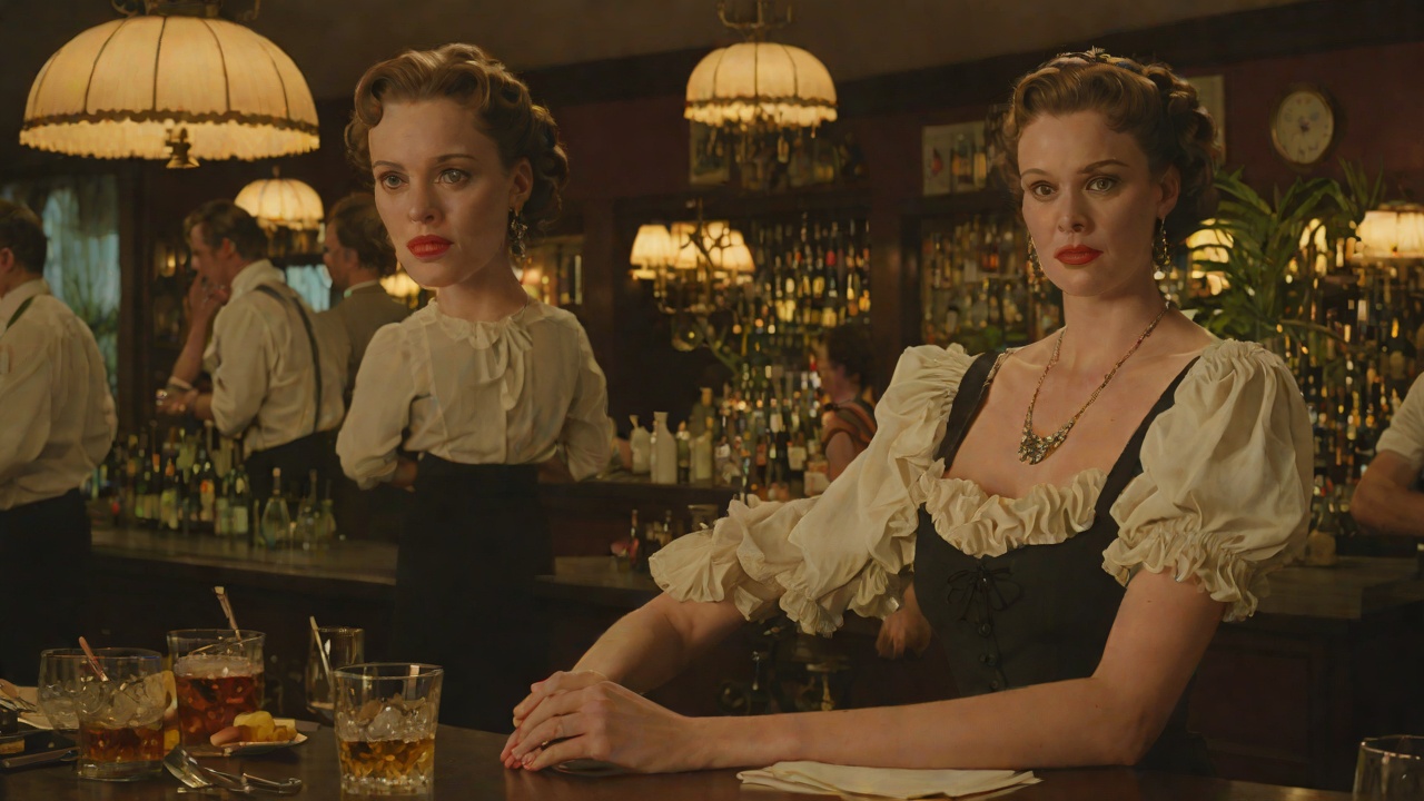 Barroom Beauty from "Lady in the Lake". Barroom Beauty Cleo Sherwood works as a cashier and barmaid at the Flamingo Club, dazzling everyone with her beauty and her appetite for more.