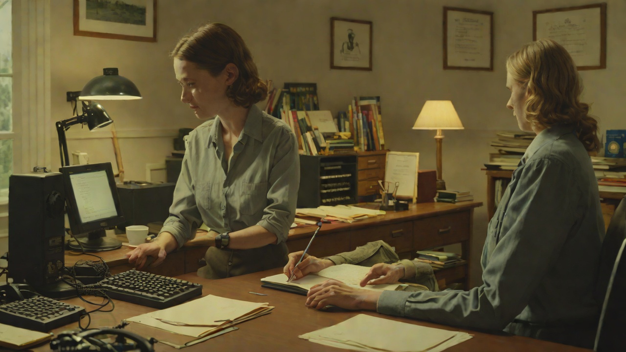 Helpline Assistant from "Lady in the Lake". Helpline Assistant Maddie begins as Don Heath's assistant, opening mail and solving small consumer complaints.