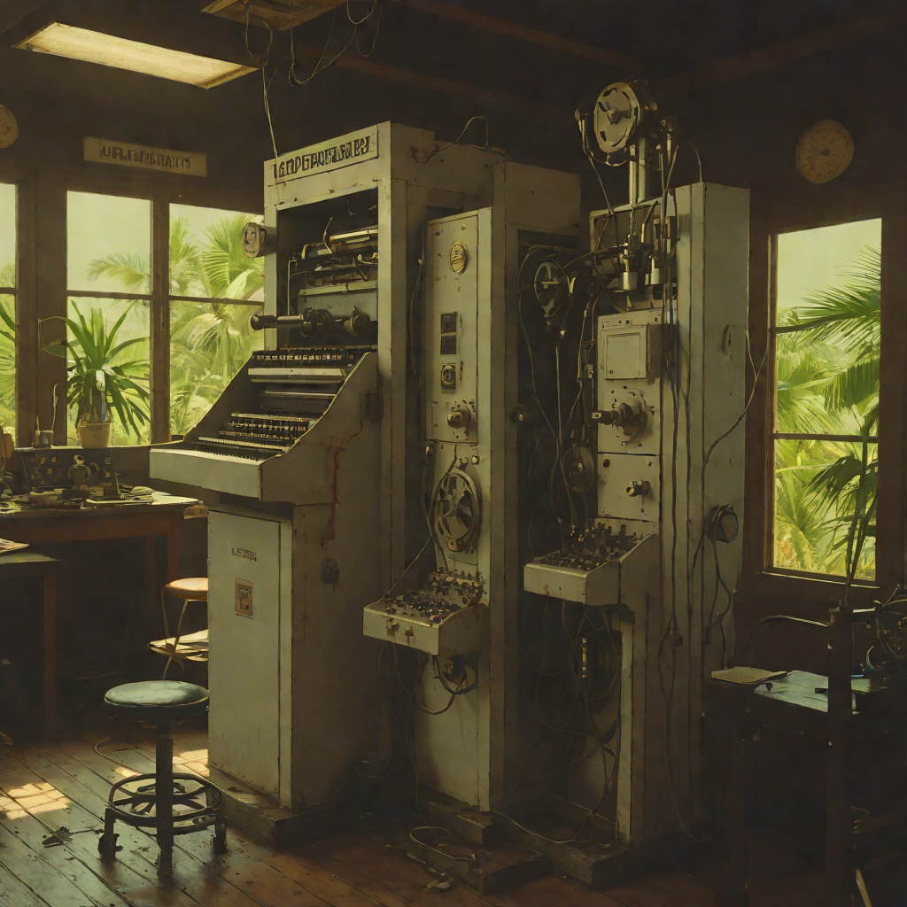 Shell Gordon's Machine from "Lady in the Lake". This subplot traces the political ambitions of Shell Gordon and Ezekiel Taylor through the Flamingo Club and EZ Kleeners.