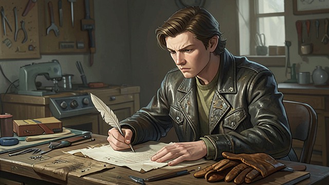 A Scholar in the Workshop from "Hamnet". Learning and Constraint William studies Latin and rhetoric but remains trapped in John’s glove business.