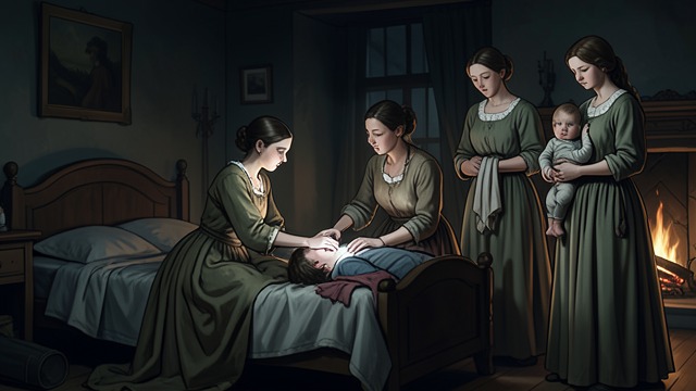 A House at the Bedside from "Hamnet". A Family Keeps Watch Agnes stays with Hamnet as his condition worsens.