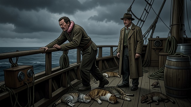 Aboard the Merchant Ship from "Hamnet". Illness at Sea The ship’s lieutenant becomes feverish and develops a swollen neck.