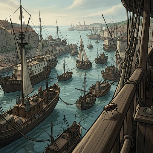 The Plague’s Unseen Journey from "Hamnet". This thread reconstructs the novel’s chain of chance events through which plague travels from distant ports to Judith’s household in Stratford.