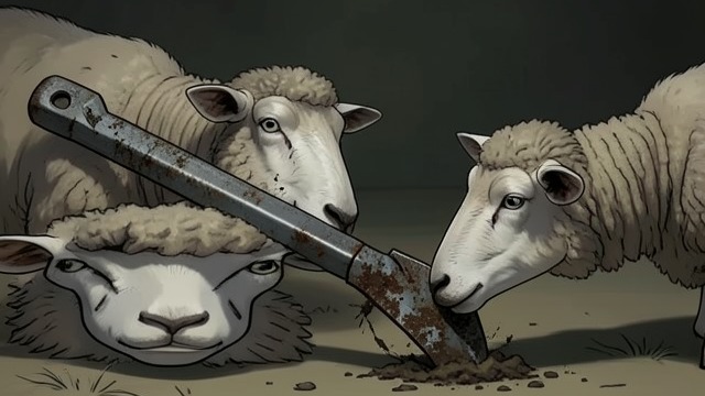 Human Objects Are Strange from "Three Bags Full". Human Objects Are Strange A sheep’s perspective The flock thinks of human possessions as odd Things, often useless to sheep.