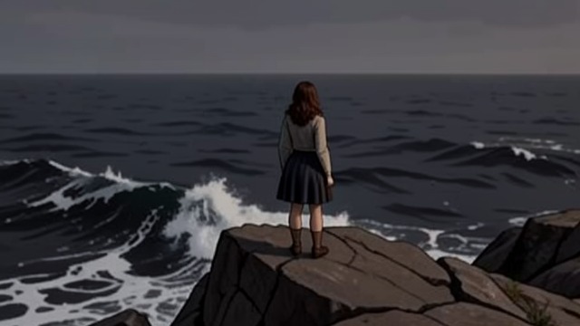 母亲的勇气,《三袋羊毛》中的场景。母亲的勇气 回忆一只小羊 佐拉回忆起自己生下一只棕色小羊时,曾担心他与羊群格格不入。他的声音和气味让她安心,她也意识到,自己会保护他,不让他受到任何威胁。 更广阔的关怀 这段回忆解释了佐拉为何不只是危险的旁观者。她在悬崖边的自信,源自她随时准备保护自己所爱的生命。