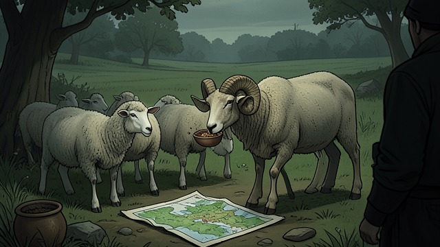 The Memory Sheep from "Three Bags Full". The Memory Sheep A useful gift Mopple remembers what he sees, making him an essential partner to Miss Maple.