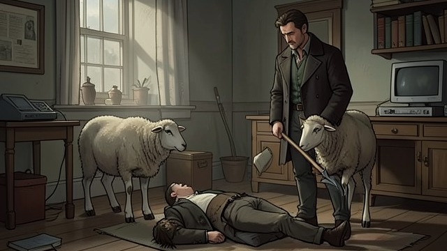 Suicide and the Spade from "Three Bags Full". Suicide and the Spade A revised conclusion Holmes concludes that George died by suicide and that Beth staged the body with the spade.
