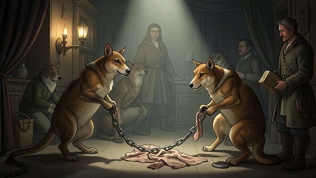 The Truth Comes Out from "Three Bags Full". The Truth Comes Out A performance for humans At the Smartest Sheep contest, the flock stages George’s death and uses a marked chain and a foul-smelling rag to…