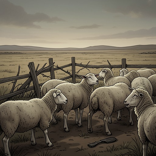 The Flock Learns What Justice Requires from "Three Bags Full". The sheep’s cry for justice evolves from retaliation into attention, testimony, and a shared effort to make truth public.