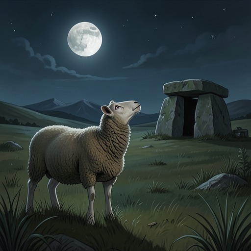 The Discovery of the Wolf’s Apparition from "Three Bags Full". A lamb’s frightened sighting becomes a recurring mystery that eventually opens onto Melmoth, memory, and the flock’s uncertainty about ghosts.