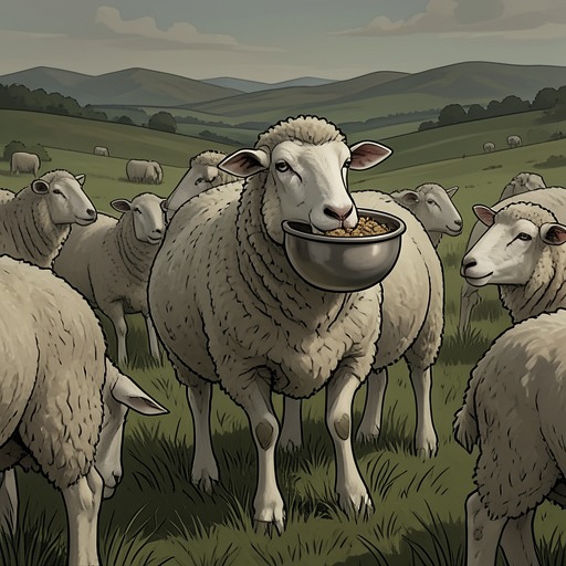 The Development of Mopple’s Courage from "Three Bags Full". Mopple’s defining reliance on food gives way to greater risk-taking as he learns that attention and memory can serve the flock.