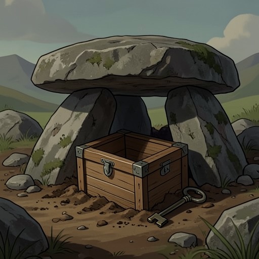 The Hidden Box Opens George’s Past from "Three Bags Full". The box beneath the dolmen turns a long-running secret into evidence, linking George’s livelihood, the intruders, and Rebecca’s inheritance.