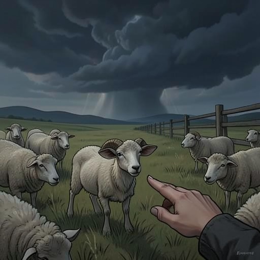Mopple Learns to Move Through Fear from "Three Bags Full". Mopple’s appetite and extraordinary memory are tested by danger, and his return to the flock becomes an act of courage.