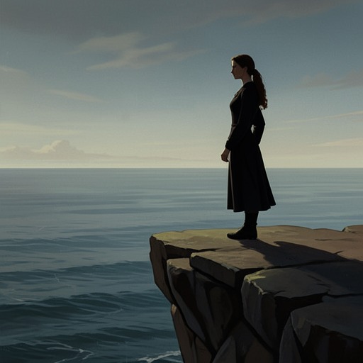 Zora’s Relationship with the Abyss from "Three Bags Full". Zora’s ease at cliff edges becomes a way to face mortality, defend others, and recognize courage beyond her own experience.