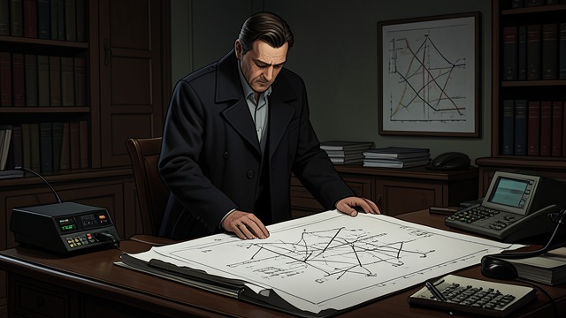 A Blueprint in Falk’s Office from "Firewall". Technical Knowledge Made Visible The Original Plan Wallander finds a substation blueprint in Falk’s secret office.