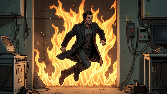 Through the Burning Wall from "Firewall". A Tentative Beginning An Inner Image After an exhausting case and a broken friendship, Wallander imagines running through a wall of fire.