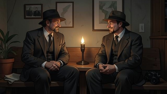 A Conversation About Work from "Firewall". Different Measures of Purpose A Teasing Question Widén asks whether Wallander still chases smugglers, and Wallander sharply answers that he pursues murderers.