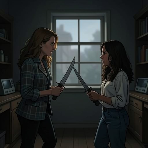 The Girls’ Shared Crime from "Firewall". This flow examines the unequal partnership between Sonja and Eva, from shared violence to incompatible accounts and unresolved consequences.