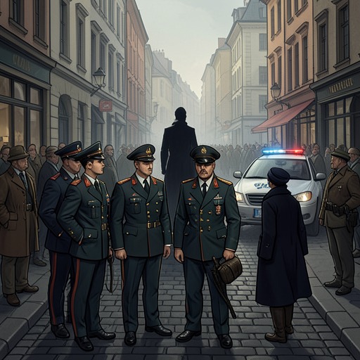 The Police Versus the Conspiracy from "Firewall". This flow tracks the escalating contest between Wallander’s team and a secret organization willing to kill to protect its operation.