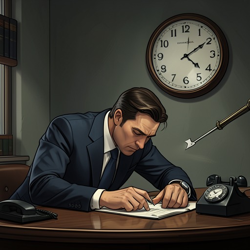 The Race Against the Countdown from "Firewall". This flow follows the rising pressure created by an approaching deadline, incomplete knowledge, and the pursuit of a missing hacker.