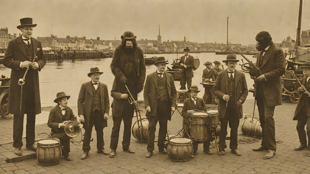 Media Victory On The Quay from "The Unlikely Pilgrimage of Harold Fry". Media Victory On The Quay The Wrong Arrival Rich arrives in Berwick with his two sons, a brass band and a gorilla suit.