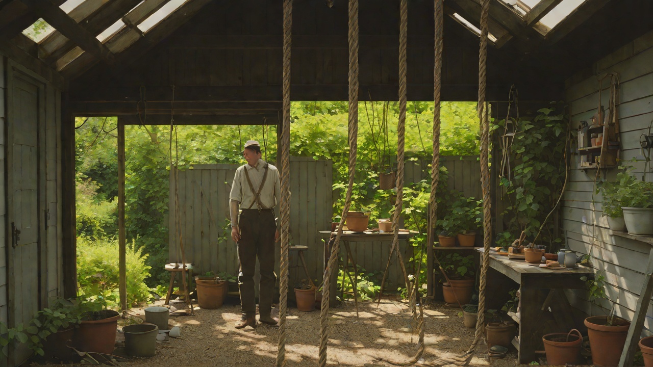 The Last Act In The Shed from "The Unlikely Pilgrimage of Harold Fry". The Last Act In The Shed The Discovery Harold finds David hanged in the garden shed, using rope tied to a hook meant for garden tools.