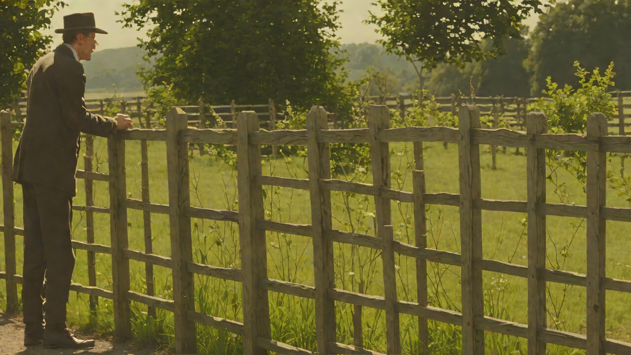 The Widower At The Fence from "The Unlikely Pilgrimage of Harold Fry". The Widower At The Fence A Man Who Likes To Talk Rex is a short, round man with tidy feet and a compulsion to talk about life's hardness.