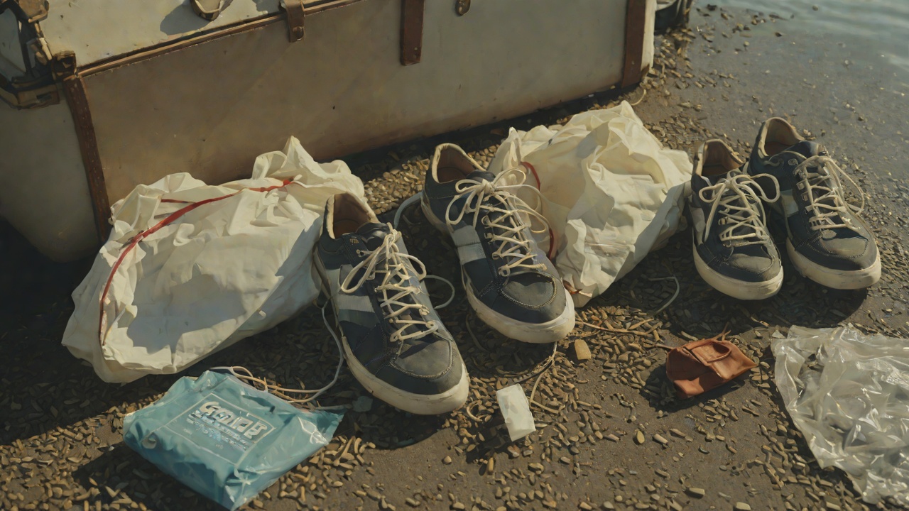 Yachting Shoes And A Plastic Bag from "The Unlikely Pilgrimage of Harold Fry". Yachting Shoes And A Plastic Bag The Wrong Equipment Harold leaves home in yachting shoes, a waterproof jacket and a plastic bag of plasters and biscuits.