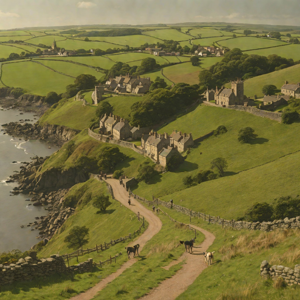 The Last Miles To Berwick from "The Unlikely Pilgrimage of Harold Fry". The final descent of the pilgrimage, after the pilgrims split, through loss of the dog, collapse at Wooler, and the gates of the hospice.