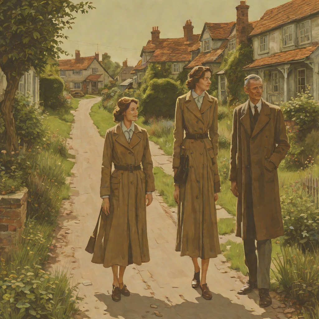 Maureen and Rex from "The Unlikely Pilgrimage of Harold Fry". The domestic subplot of Maureen's lie to Rex, their friendship, the pilgrimage map, and the slow reawakening of her home life.