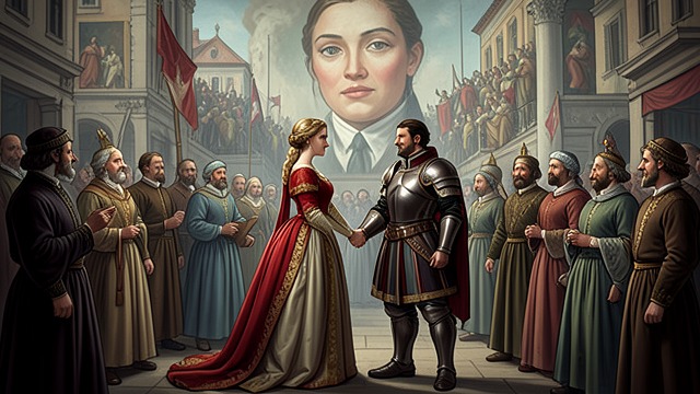Queen of a Settlement from "Henry V". Queen of a Settlement Consent and alliance Princess Katharine accepts the match as agreeable to her father’s decision.