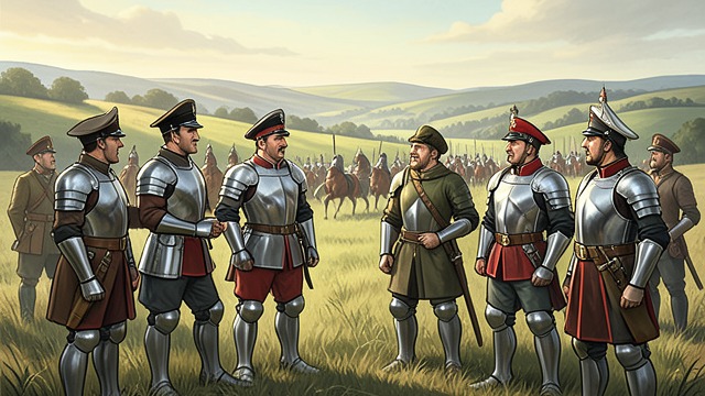 The French March to Battle from "Henry V". The French March to Battle Numbers inspire confidence French commanders gather a large force against the weakened English.