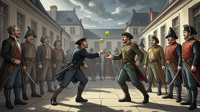The Tennis-Ball Challenge from "Henry V". The Tennis-Ball Challenge An insult received The Dauphin answers the English claim with Tennis balls sent by the Dauphin, ridiculing King Henry V’s youth.