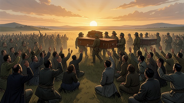 Thanksgiving and Burial from "Henry V". Thanksgiving and Burial Worship ordered King Henry V calls for Non nobis and Te Deum and orders the dead buried.