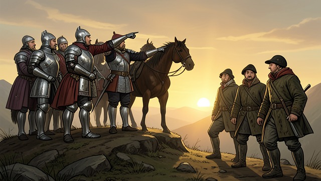 Confidence Before Battle from "Henry V". Confidence Before Battle Boasts in camp French nobles joke about their horses, armor, and expected prisoners.