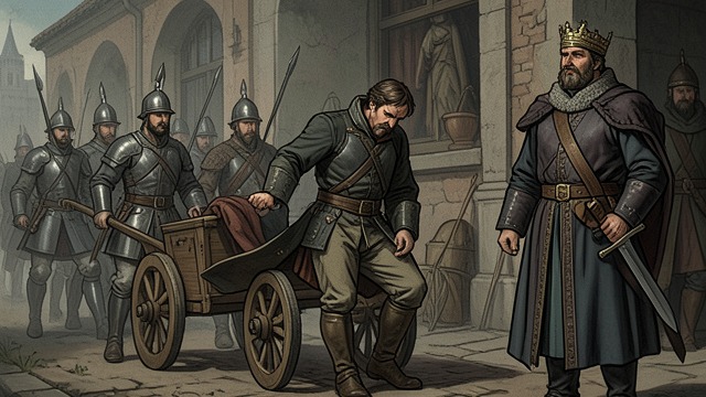 The Cost of Betrayal from "Henry V". The Cost of Betrayal The sentence carried out Lord Scroop is taken away with the other conspirators to die.