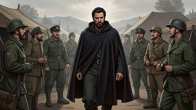 A Disguise Among Soldiers from "Henry V". A Disguise Among Soldiers Rank temporarily hidden King Henry V borrows Sir Thomas Erpingham’s cloak and moves through the camp in disguise.