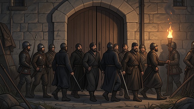 A Sentence Enforced from "Henry V". A Sentence Enforced Law concludes the plot The conspirators are taken away to die under the kingdom’s laws.